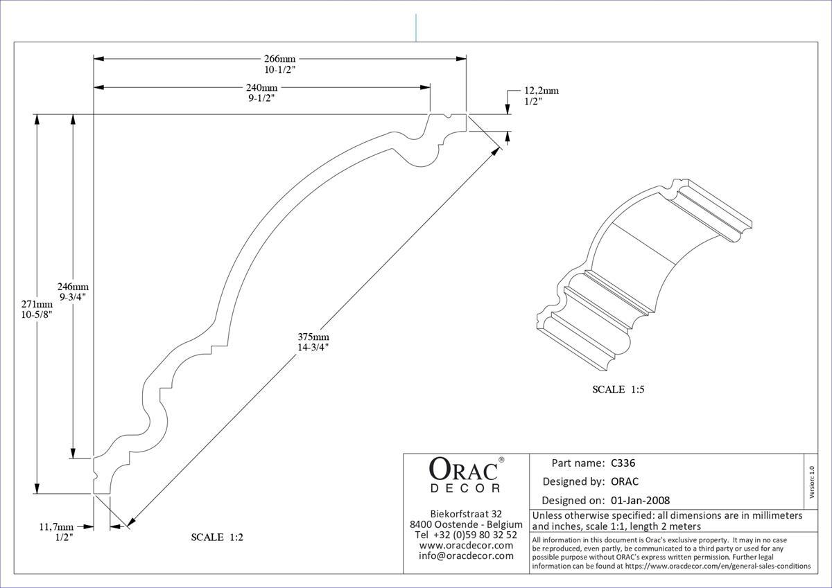 Orac c336 потолочный карниз