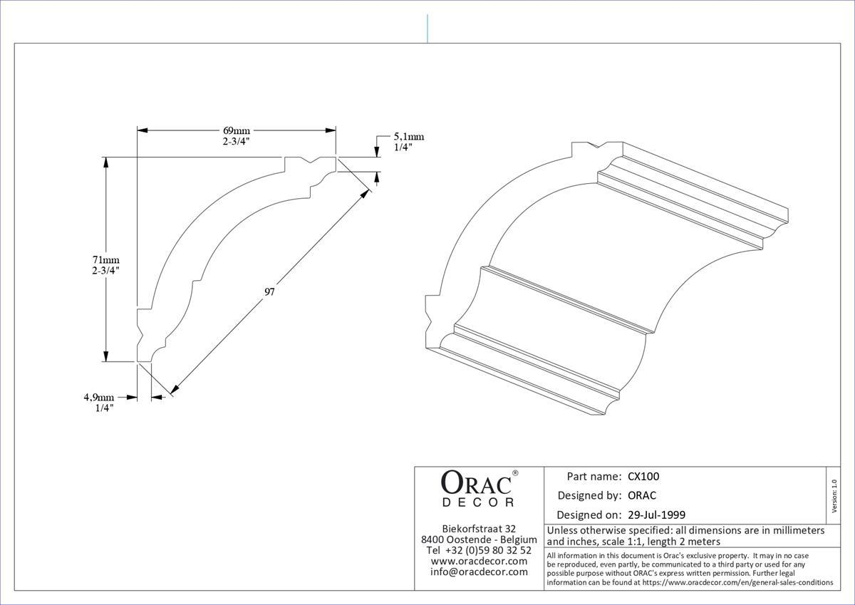 Карниз Orac Decor cx100