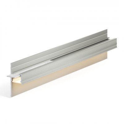 Плинтус алюминиевый теневой с подсветкой Laconistiq Light Doors Без покрытия 38-100-300
