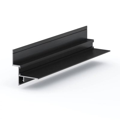 Профиль алюминиевый теневой Laconistiq Gips Regular Черный муар RAL 9005 53-31-300