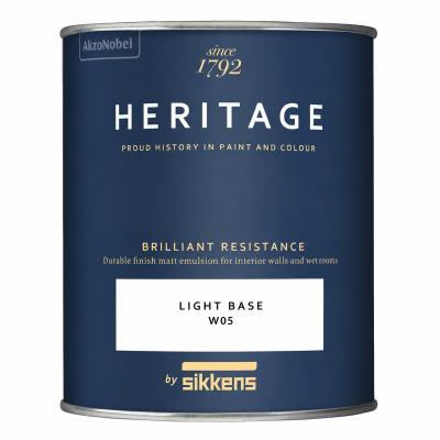Краска матовая для стен и потолков Sikkens Heritage Brilliant Resistance 1л