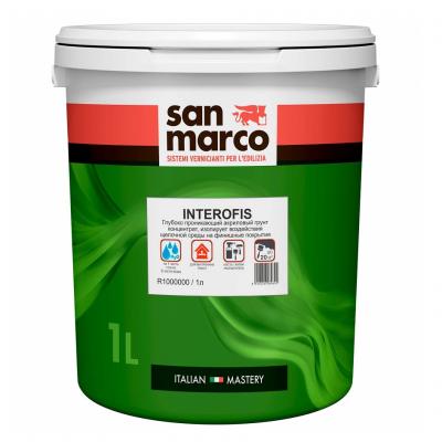 Интерьерный глубокопроникающий акриловый грунт-концентрат San Marco Interofis 1л