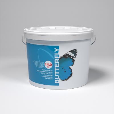 Краска влагостойкая для стен и потолков Derufa Butterfly 7 кг