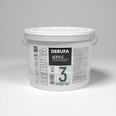 Краска для внутренних работ Derufa Интерьер-3 (TM) 0,9 л