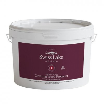 Краска для деревянных фасадов Swiss Lake Covering Wood Protector 9л