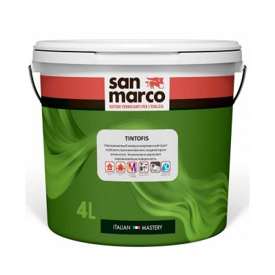 Окрашиваемый микронизированный грунт San Marco Tintofis 4л